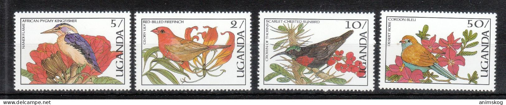 Uganda 1987**, Flora Und Fauna, Sukkulenten / Uganda 1987, MNH, Flora And Fauna, Succulents - Sukkulenten