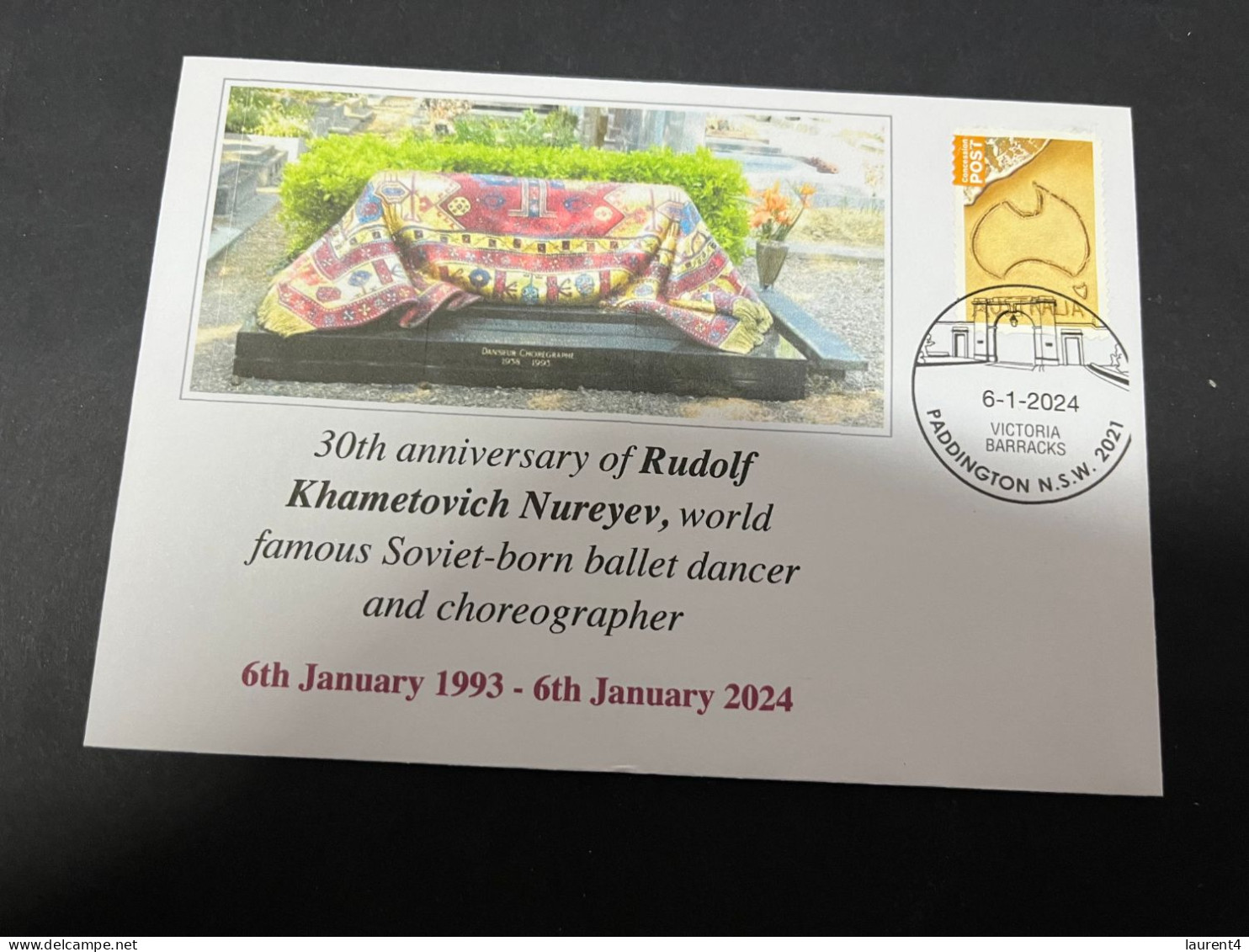 25-1-2024 (2 X 17) 30th Anniversary Of The Death Of Soviet-born Ballet Dancer & Choregraph Rudolf Nureyev (6-1-2024) - Storia Postale