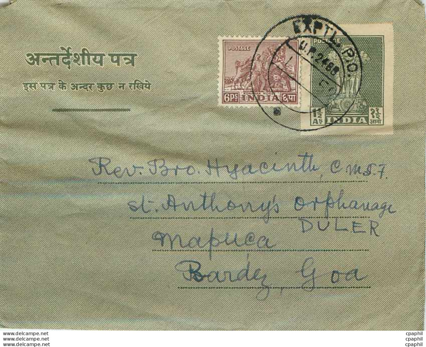 Cover Aerogramme Lettre Aerogramme Inde - Aerogrammi