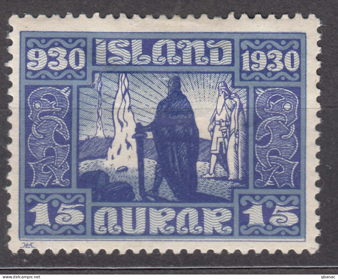 Iceland Island Ijsland 1930 Mi#129 Mint Heavy Hinged - Nuevos