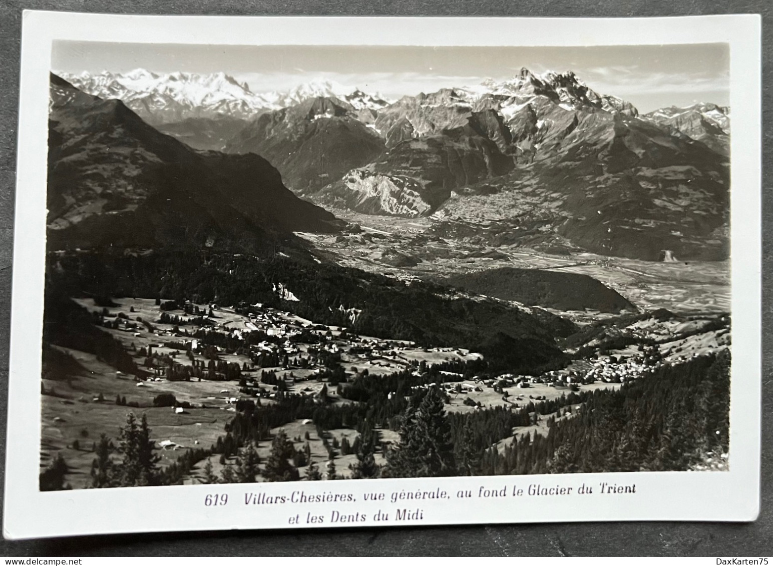 Villars-Chesières, Vue Générale, Au Fond Le Glacier Du Trient Et Les Dents Du Midi - Ollon