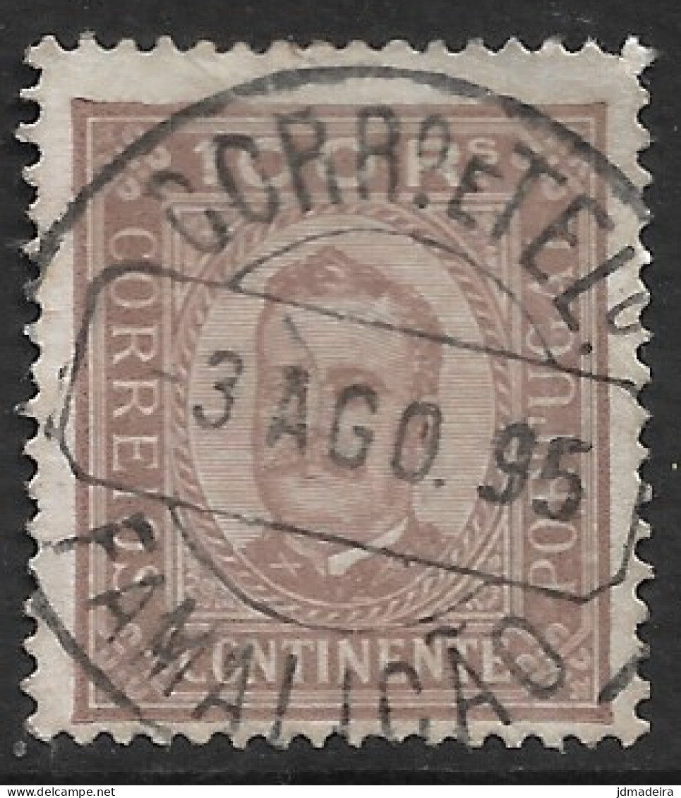 Portugal – 1892 King Carlos 100 Réis Used Stamp FAMALICÃO Cancel - Usado