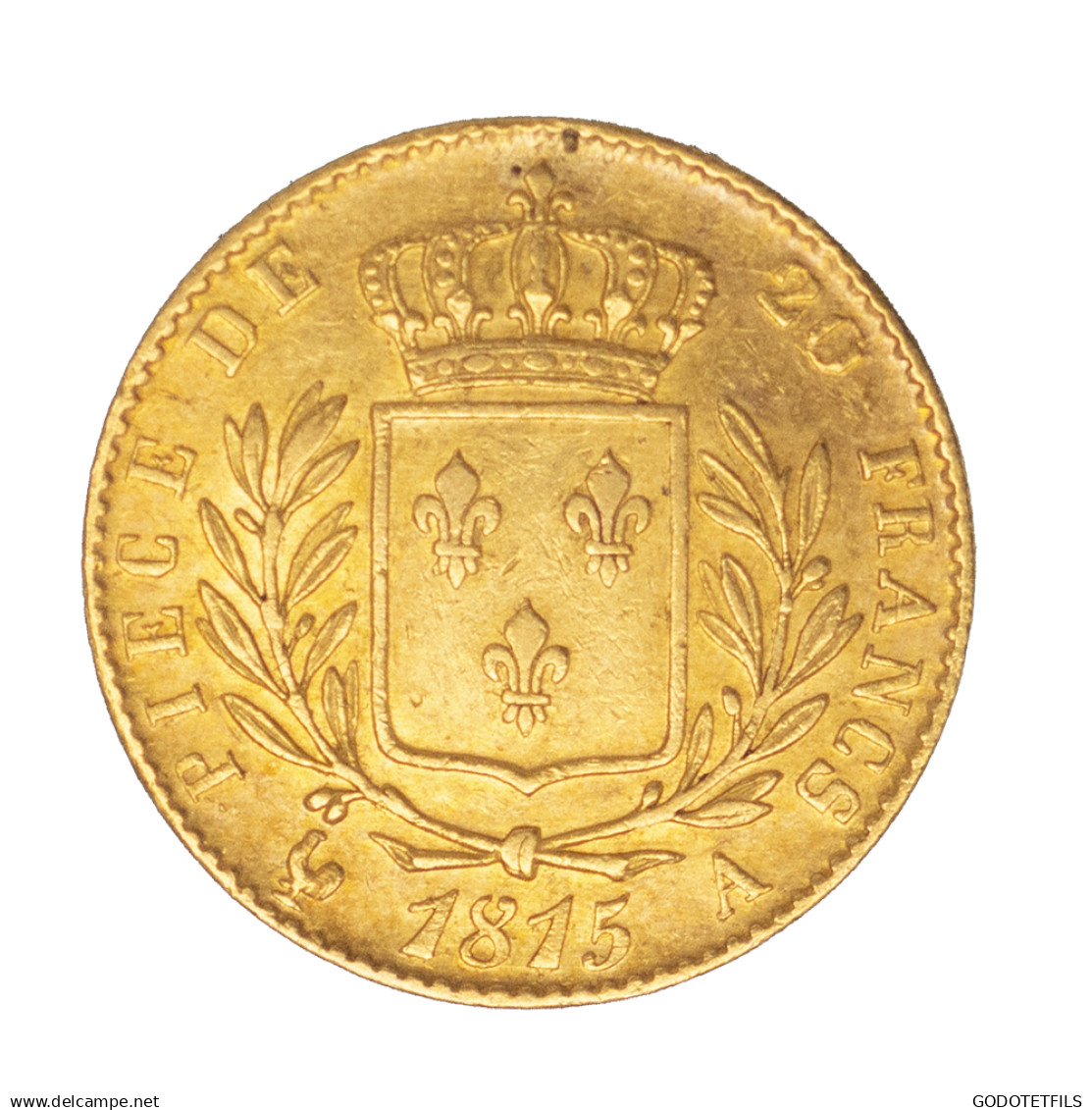 Louis XVIII-20 Francs 1815 Paris - 20 Francs (gold)