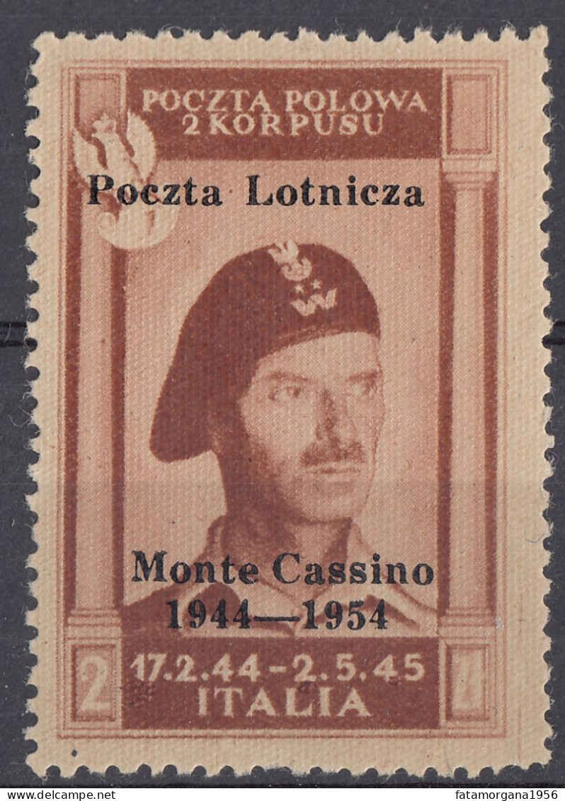 ITALIA - CORPO POLACCO -  1954 - Posta Aerea Unificato A1, Nuovo MNH. - 1946-47 Zeitraum Corpo Polacco