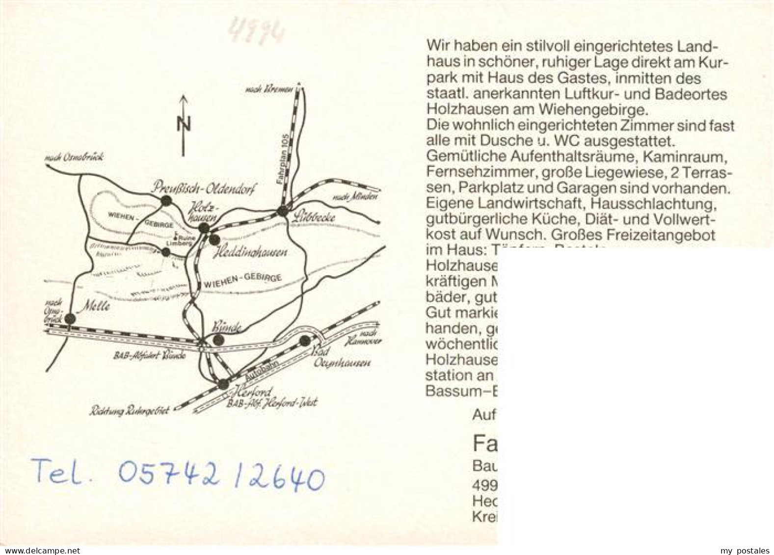 73912807 Bad Holzhausen Luebbecke Preussisch Oldendorf NRW Landhaus Roescher Gas - Getmold