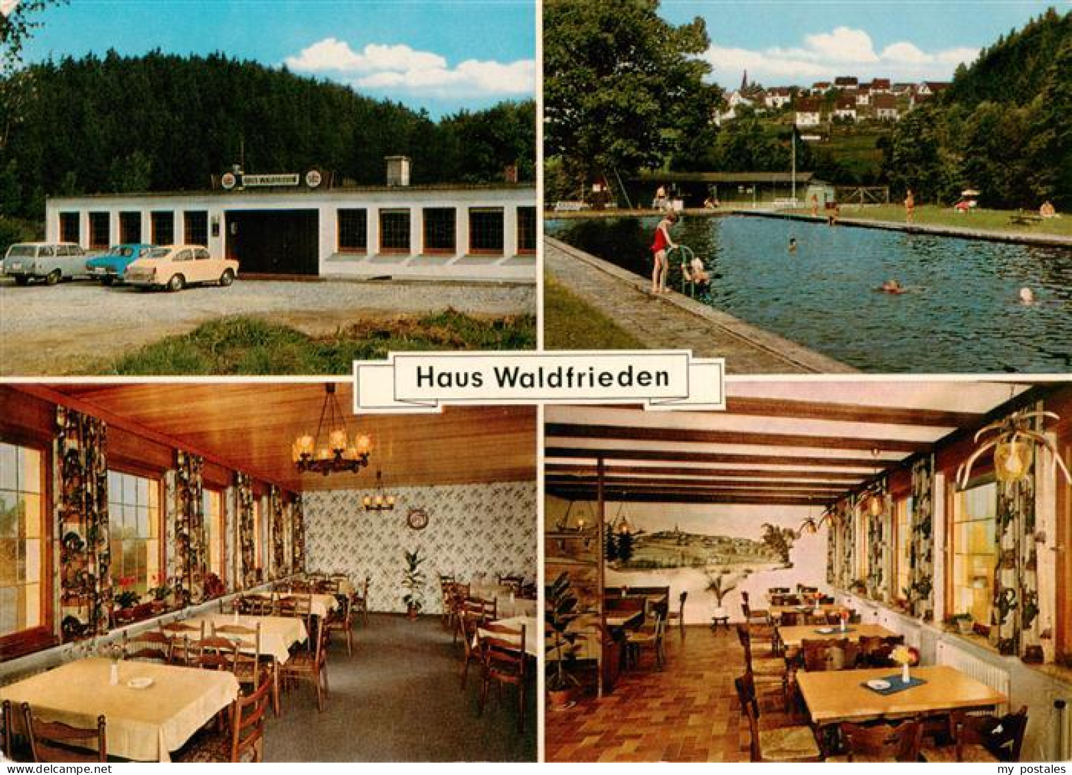 73912793 Hirschberg Dillkreis Gasthof Haus Waldfrieden Gastraeume Schwimmbad - Herborn