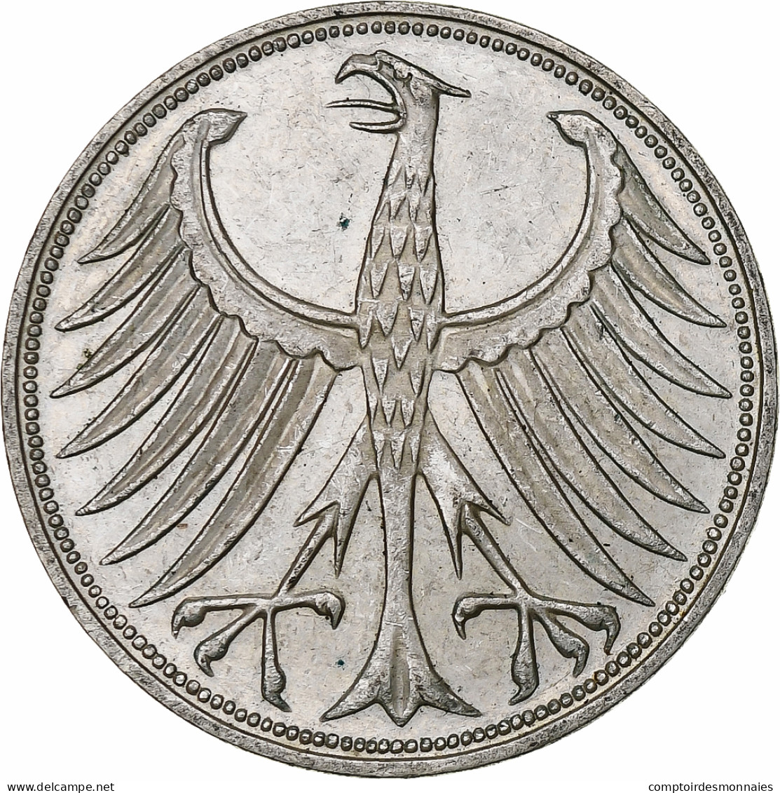 République Fédérale Allemande, 5 Mark, 1968, Stuttgart, Argent, SUP, KM:112.1 - 5 Marcos