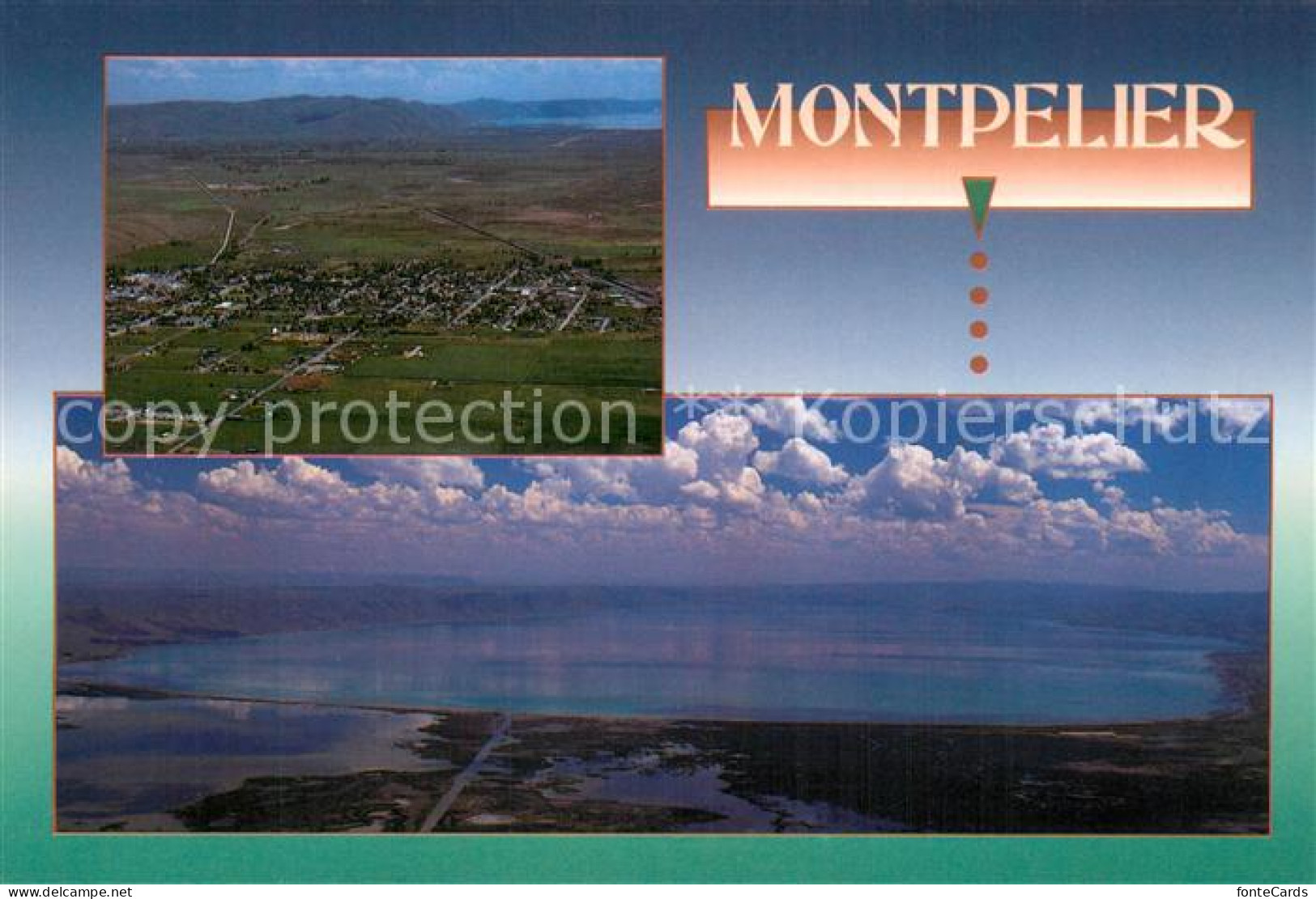73745515 Montpelier_Idaho Fliegeraufnahme Montpelier And Bear Lake - Altri & Non Classificati