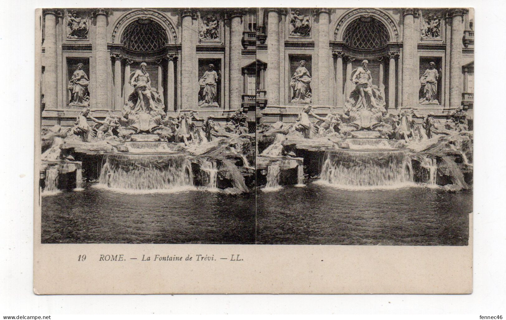 ROME - La Fontaine De Trévi (G154) - Cartoline Stereoscopiche