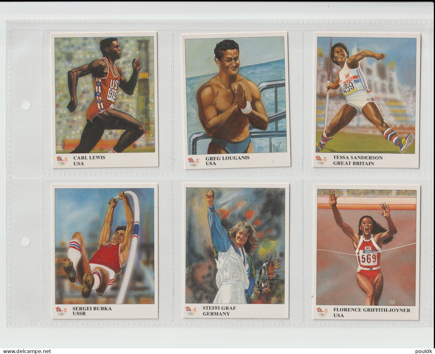 Olympic Champions - 1996 Trading Cards by Imperial Publishing - Part set of 41. Postal weight approx 0,17 kg.