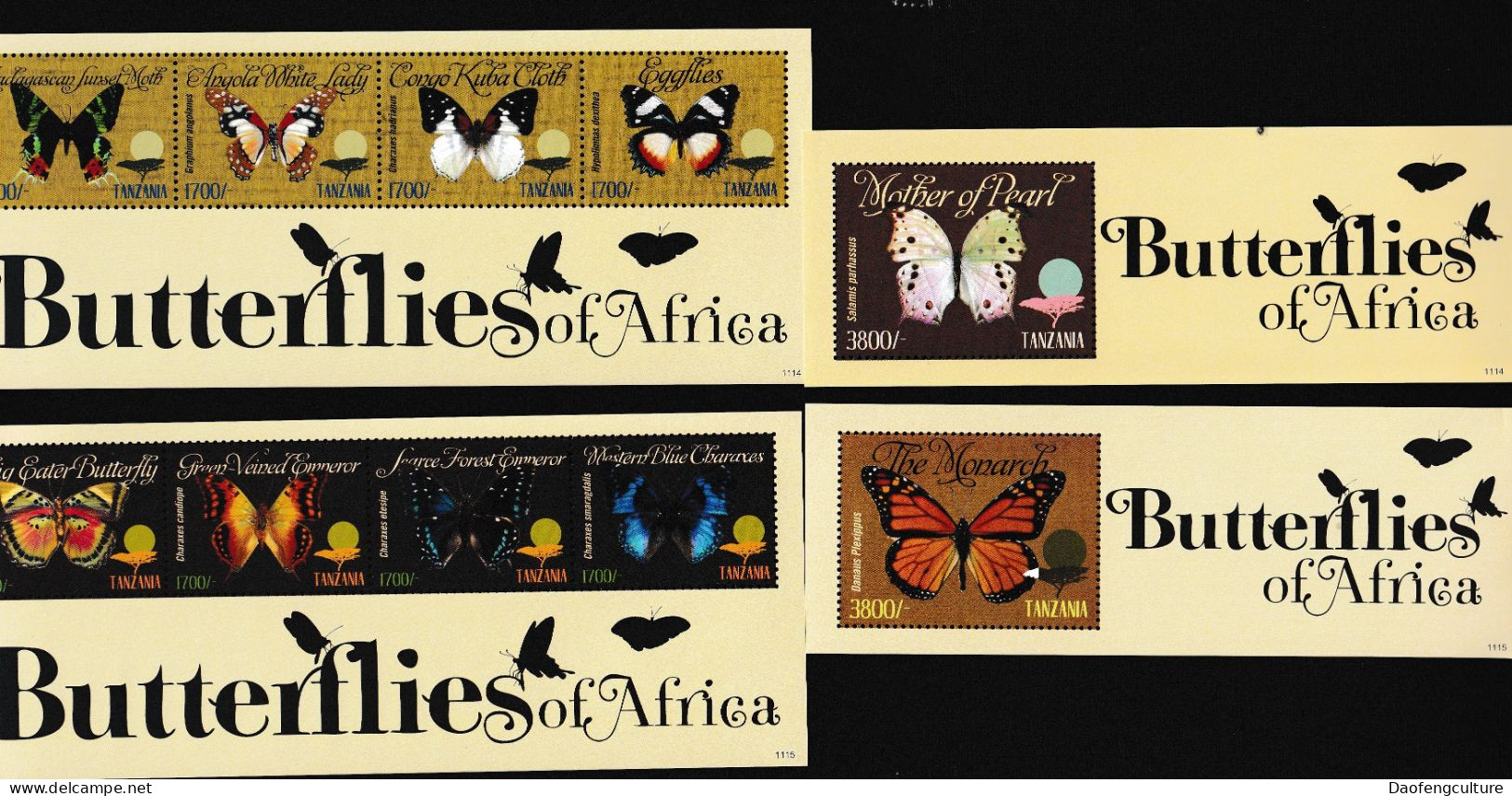 Tanzania 2011 Butterflies - Tanzanie (1964-...)