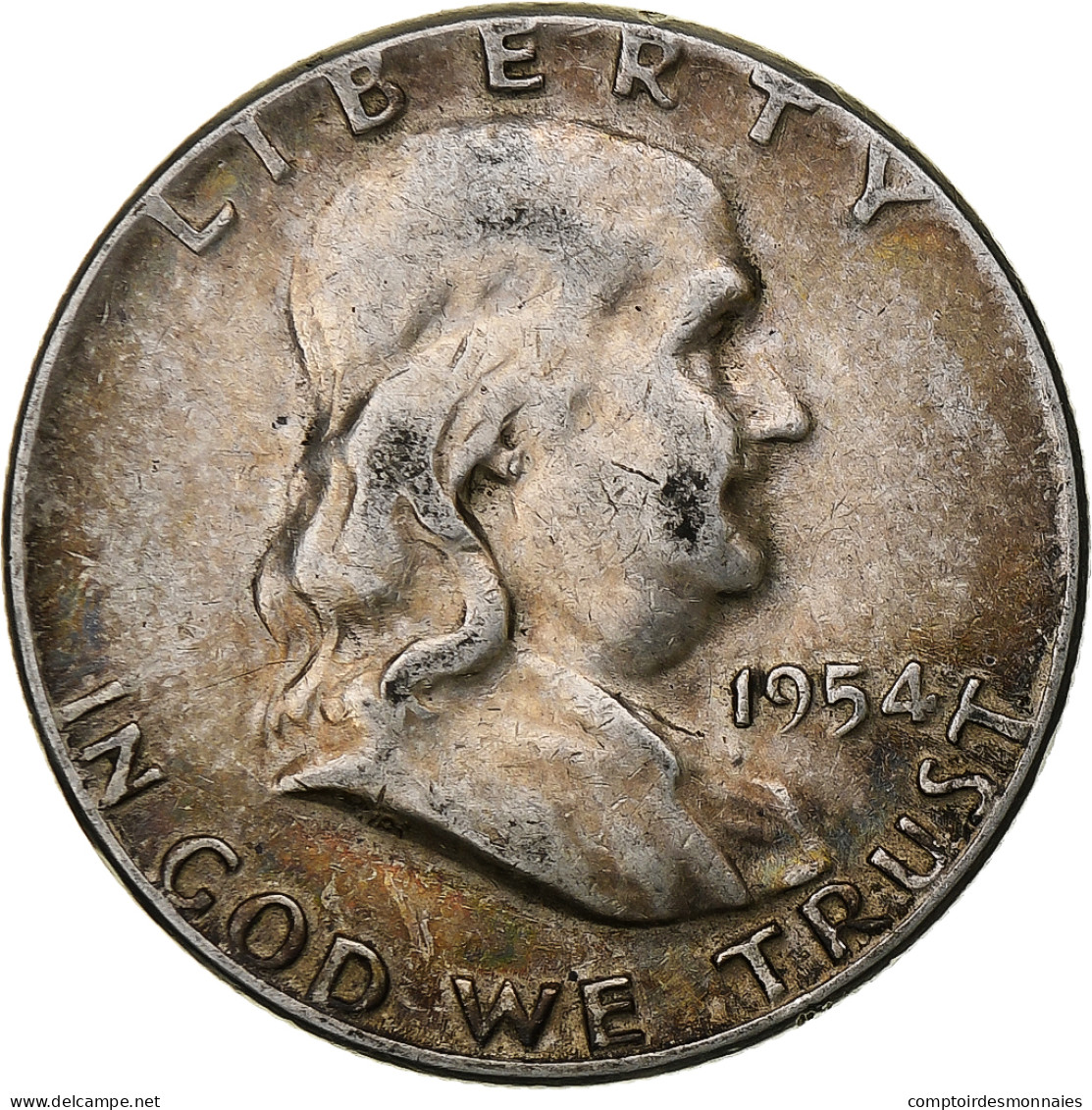 États-Unis, Half Dollar, Franklin Half Dollar, 1954, U.S. Mint, Argent, TB+ - 1948-1963: Franklin