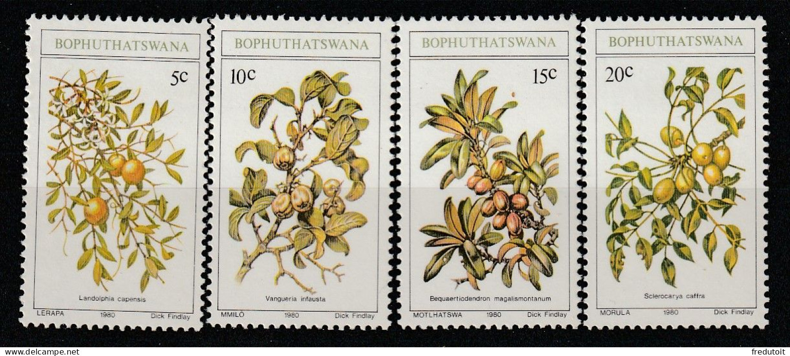 BOPHUTHATSWANA - N°56/9 ** (1980) Flore : Fruits Sauvages - Bophuthatswana