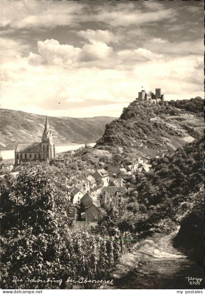 41535550 Oberwesel Rhein Ortsansicht Mit Kirche Und Ruine Schoenberg Oberwesel - Oberwesel