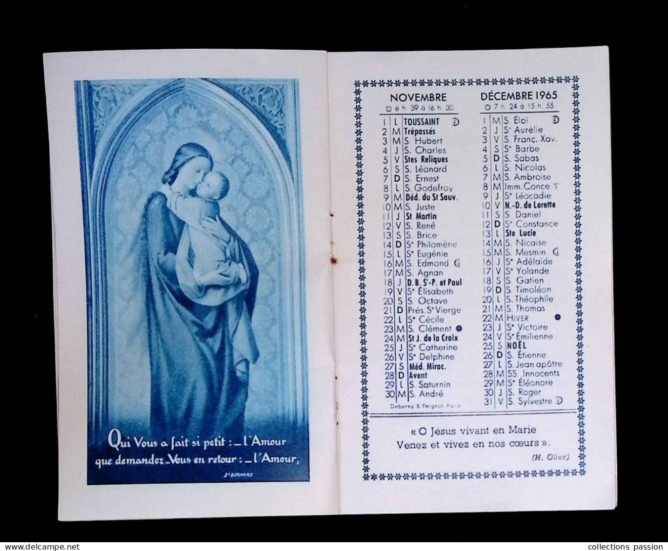 Calendrier Bernadette 1954, Carnet, Maison Mère Des Soeurs De La Charité, 58, Nevers, 16 Pages, 4 Scans, Frais Fr 2.25 E - Formato Piccolo : 1941-60