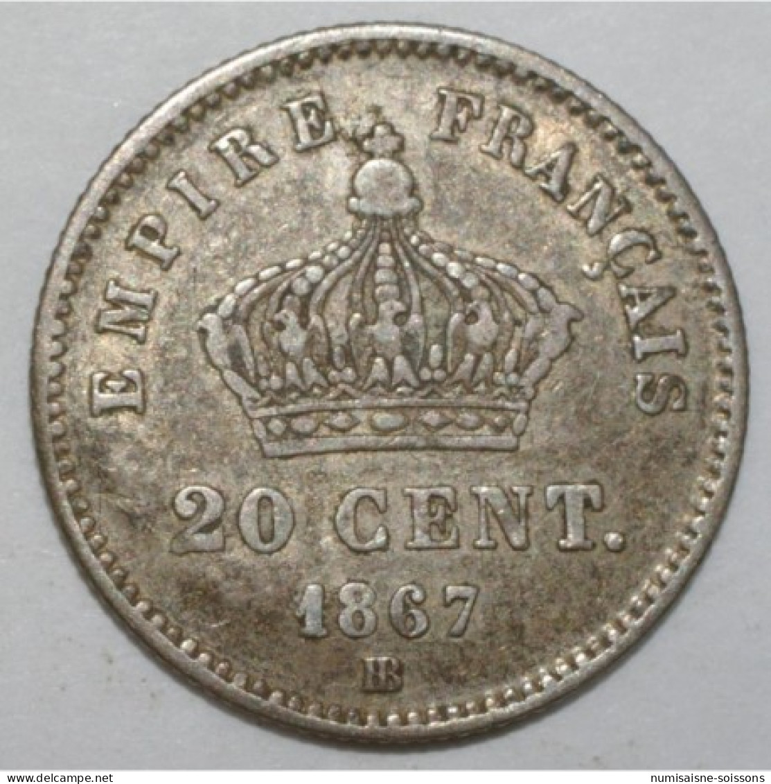 GADOURY 309 - 20 CENTIMES 1867 BB Strasbourg TYPE NAPOLEON III - KM 808 - TTB - Otros & Sin Clasificación