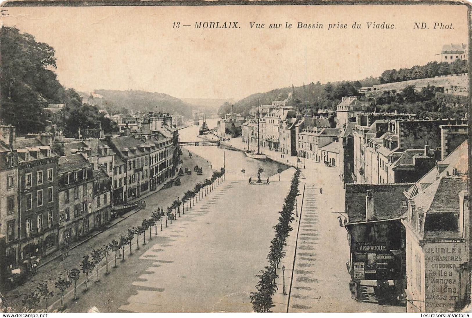 FRANCE - Morlaix - Vue Sur Le Bassin Prise Du Viaduc - Carte Postale Ancienne - Morlaix