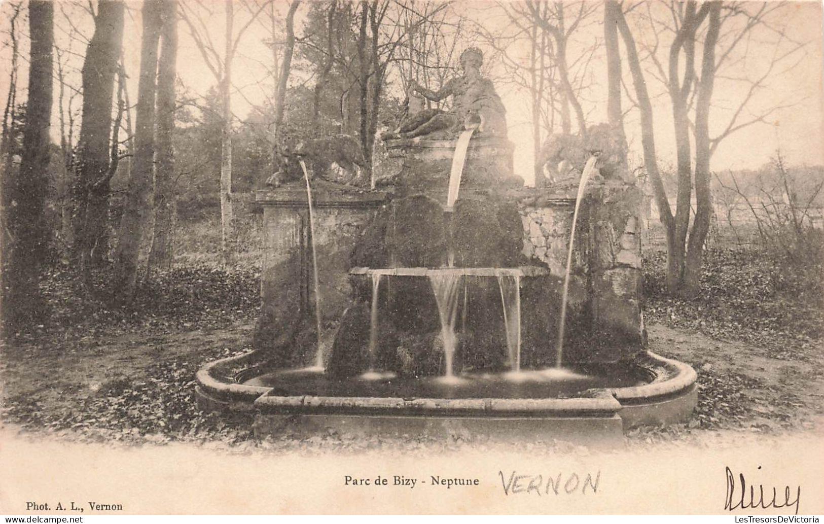 FRANCE - Vernon - Parc De Bizy - Neptune - Dos Non Divisé - Carte Postale Ancienne - Vernon