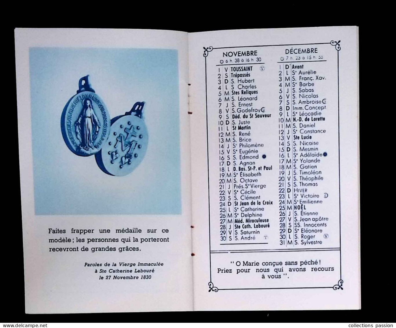 Calendrier Bernadette 1963, Carnet, Maison Mère Des Soeurs De La Charité, 58, Nevers, 15 Pages, 3 Scans, Frais Fr 2.25 E - Petit Format : 1961-70