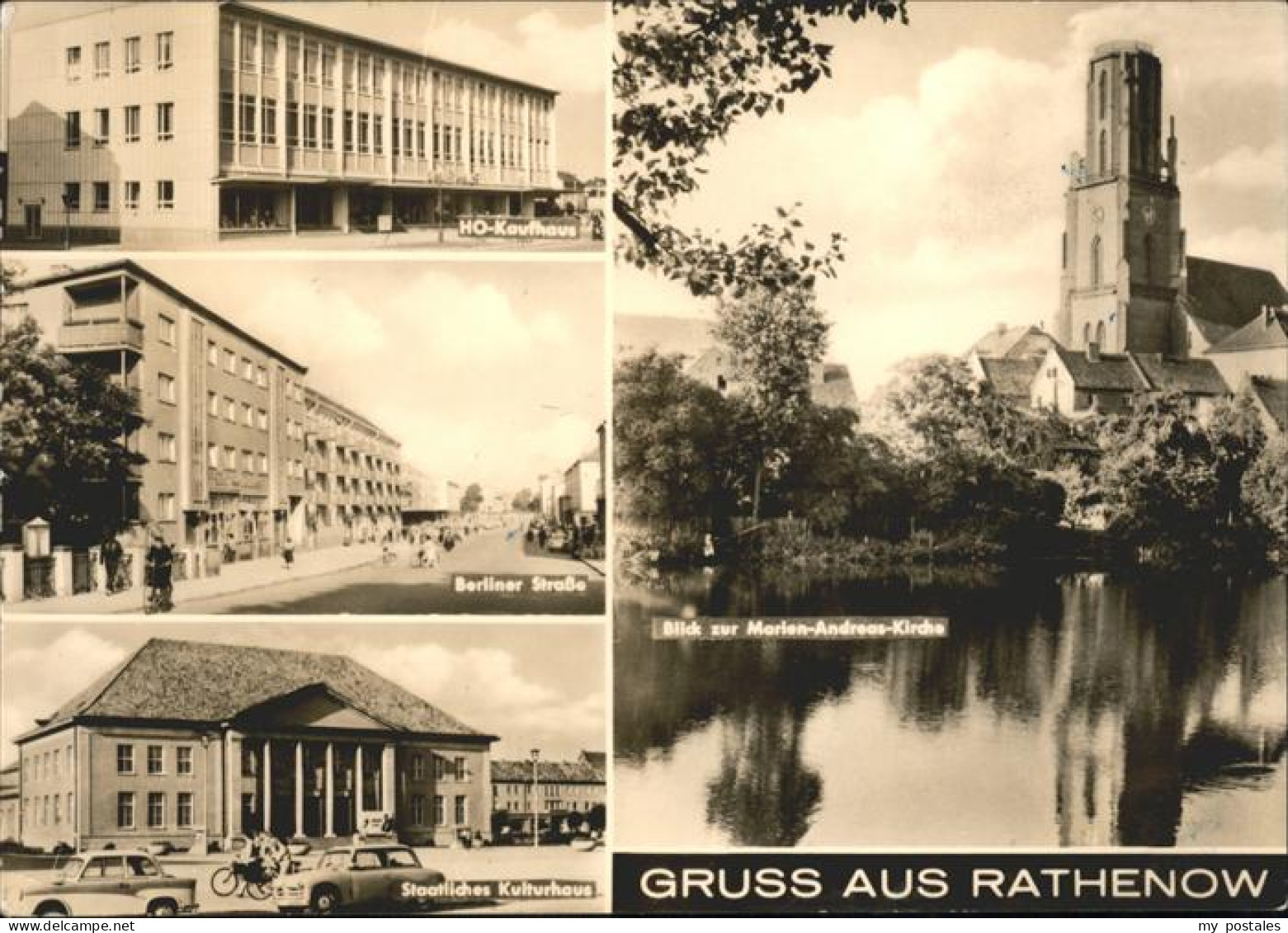 41534509 Rathenow HO Kaufhaus Berliner Str Kulturhaus Marien Andreas Kirche Rath - Rathenow