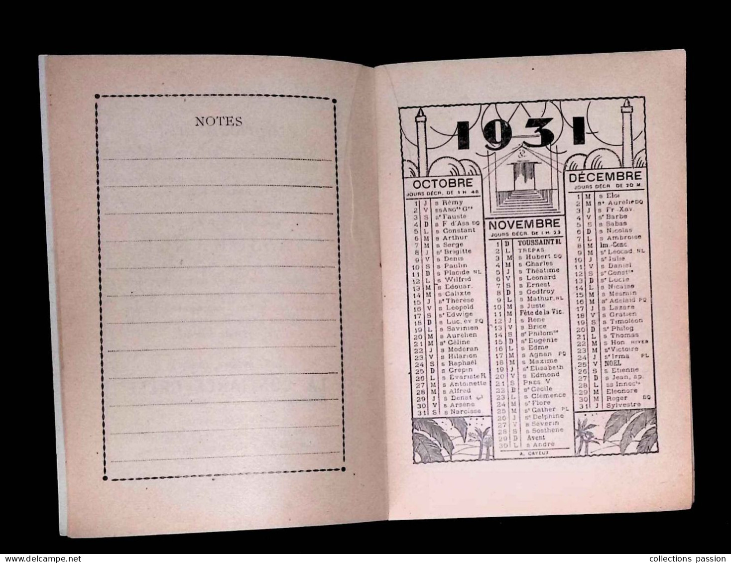 Calendrier, Carnet, Compagnie D'assurance La Confiance, Grêle, Incendie, 1931, 63 Pages, 4 Scans, Frais Fr 3.35 E - Klein Formaat: 1921-40