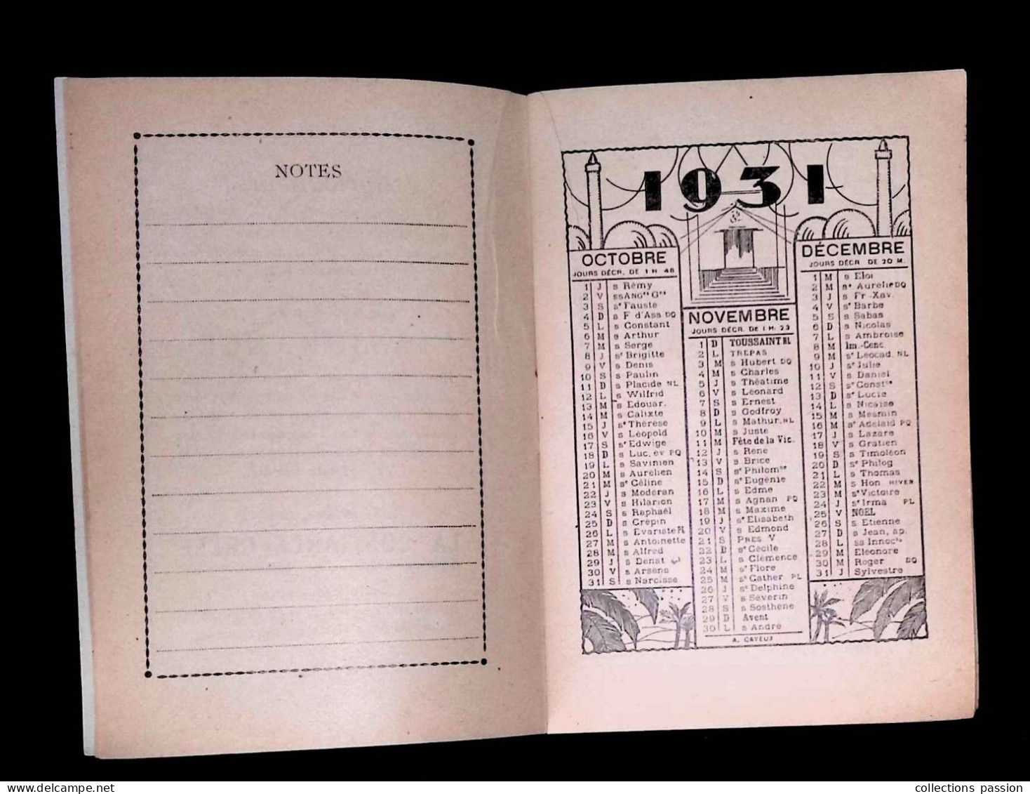 Calendrier, Carnet, Compagnie D'assurance La Confiance, Grêle, Incendie, 1931, 63 Pages, 4 Scans, Frais Fr 3.35 E - Kleinformat : 1921-40