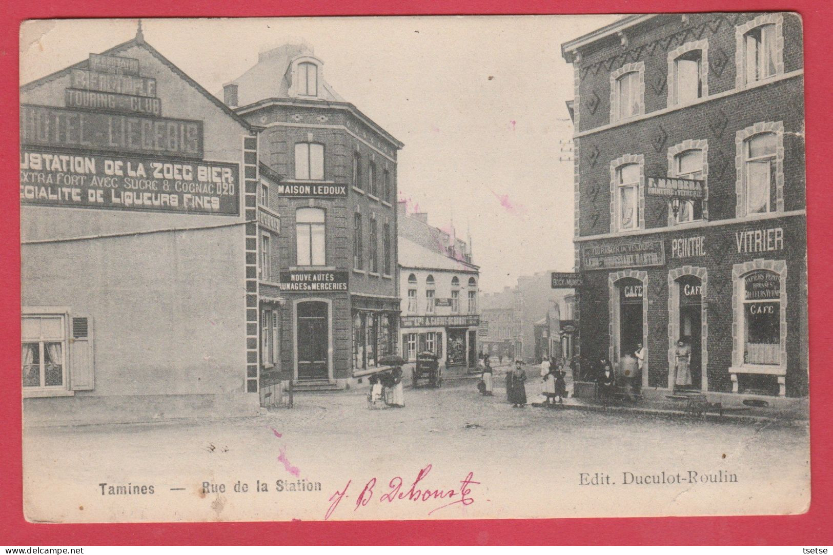 Tamines - Rue De La Station - 1905 ( Voir Verso ) - Sambreville