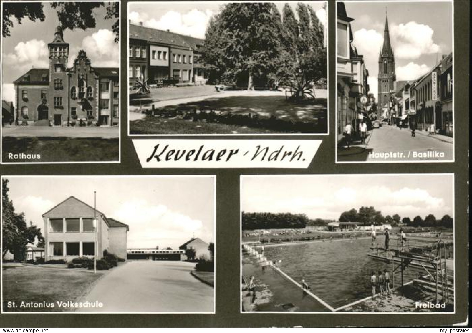 41533151 Kevelaer Rathaus Hauptstrasse Basilika St. Antonius Volksschule Freibad - Kevelaer