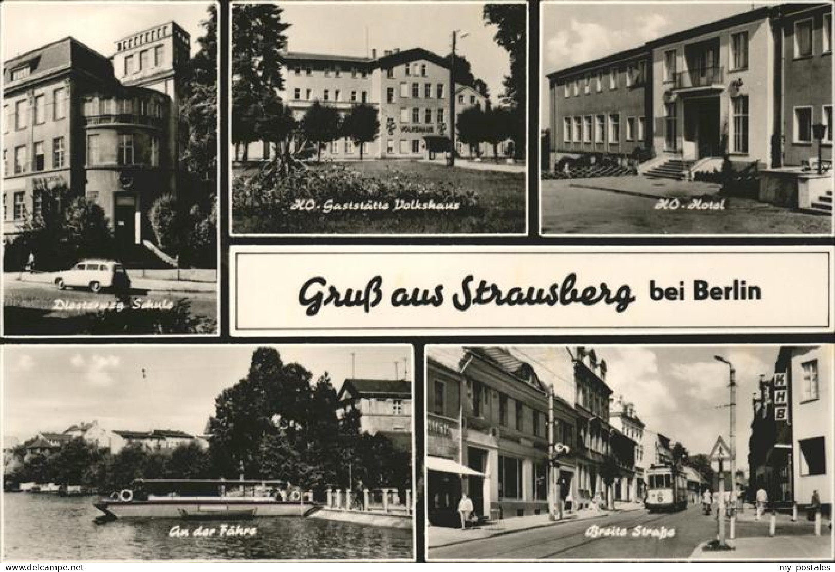 41532837 Strausberg Brandenburg Diesterweg Schule HO Gaststaette Volkshaus Hotel - Strausberg