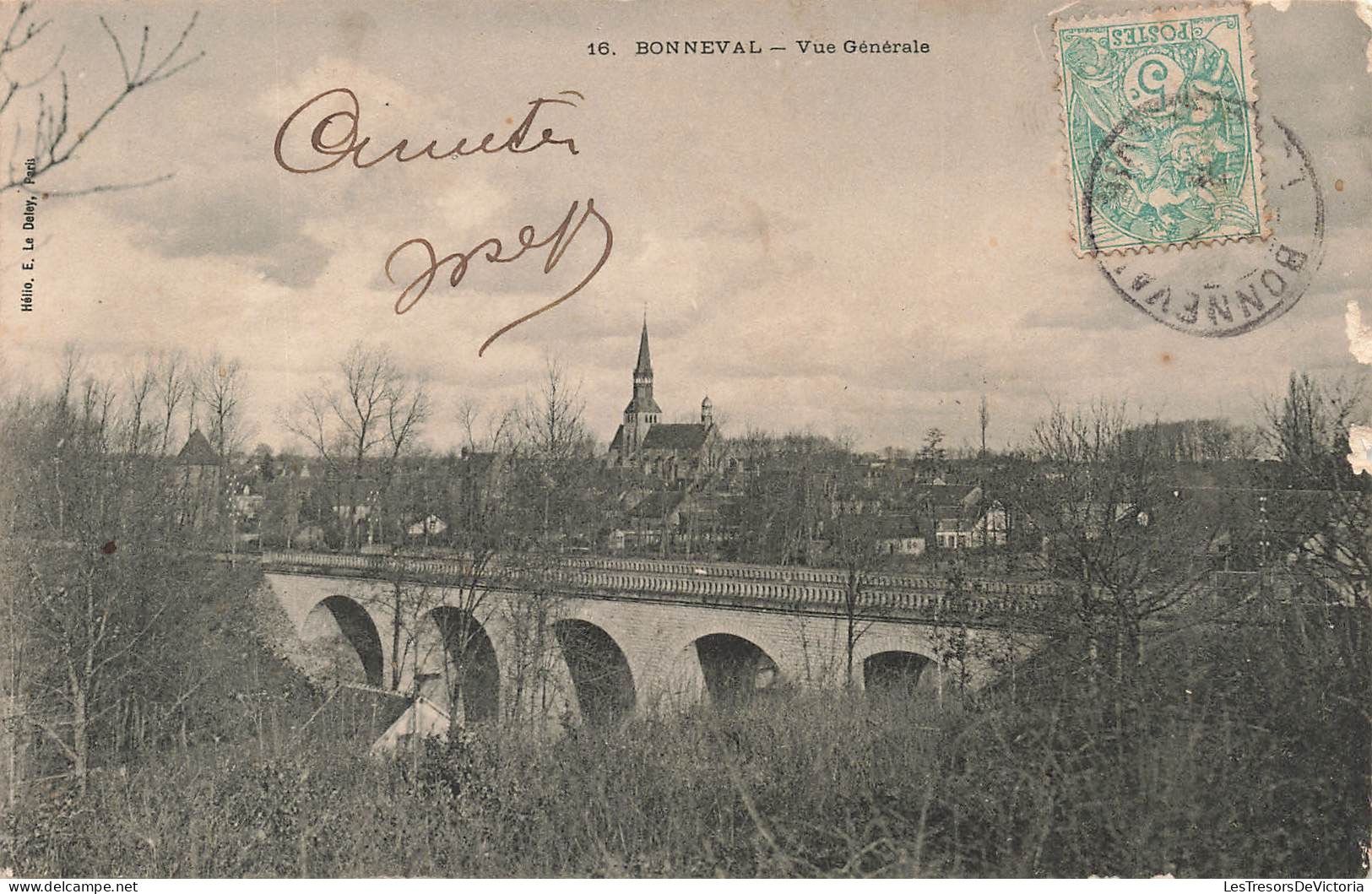 FRANCE - Bonneval - Vue Générale - Eglise - Village - Dos Non Divisé -  Carte Postale Ancienne - Bonneval