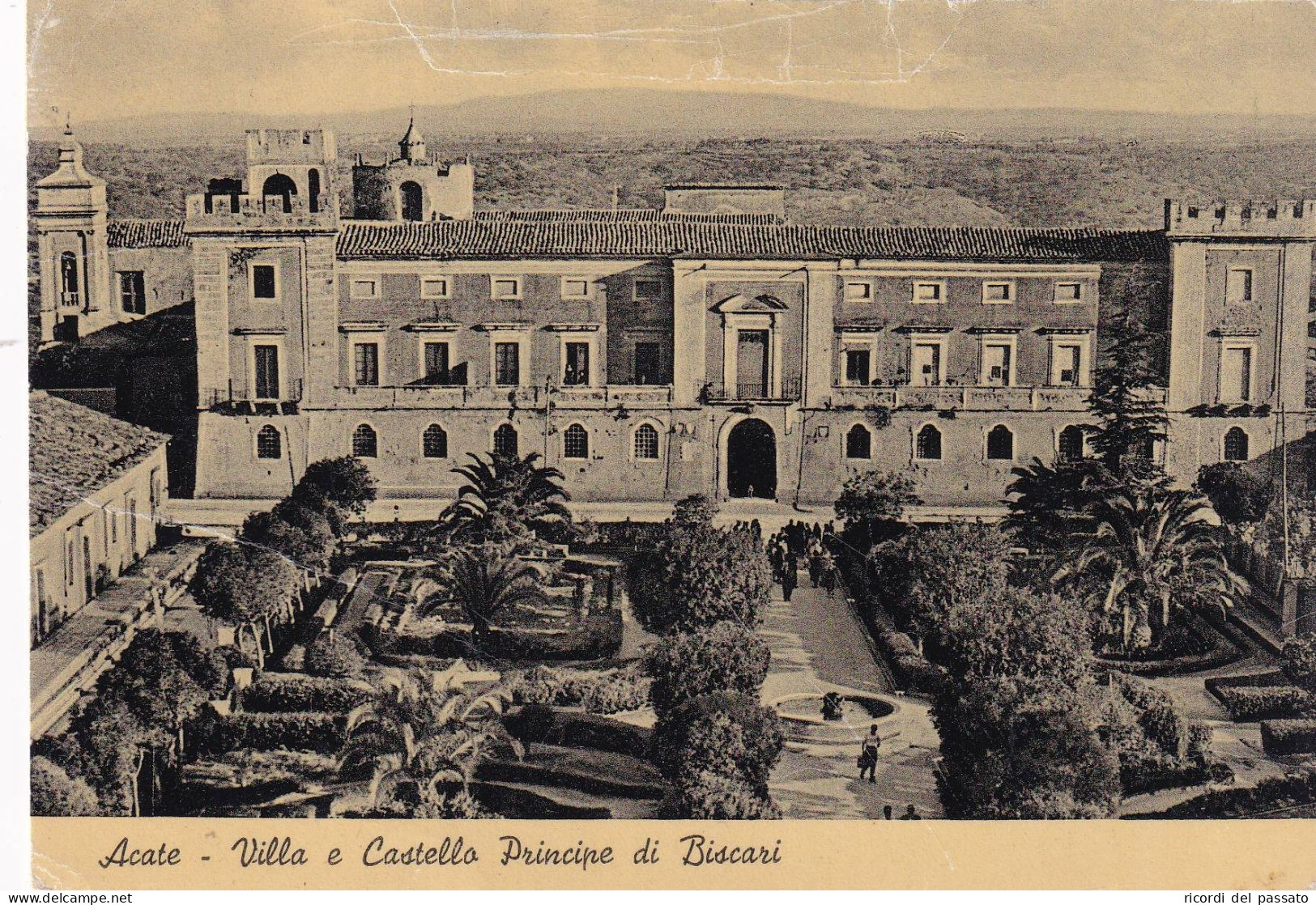 Cartolina Acate ( Ragusa ) Villa E Castello Principe Di Biscari - Ragusa