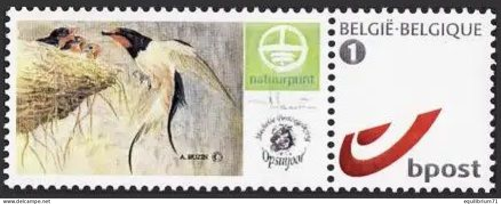 DUOSTAMP**/MYSTAMP** - MPO - Hirondelle De Fenêtre / Huiszwaluw / Fensterschwalbe - "Opsinjoor" - Natuurpunt - BUZIN - Zwaluwen