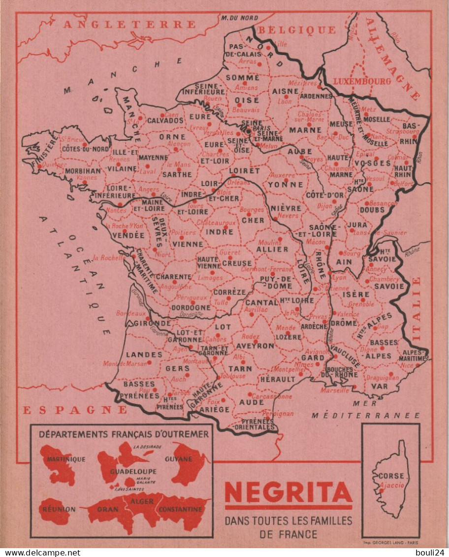 PROTEGE CAHIER ANCIEN EPICERIE  RHUM NEGRITA      VOIR VERSO - Protège-cahiers