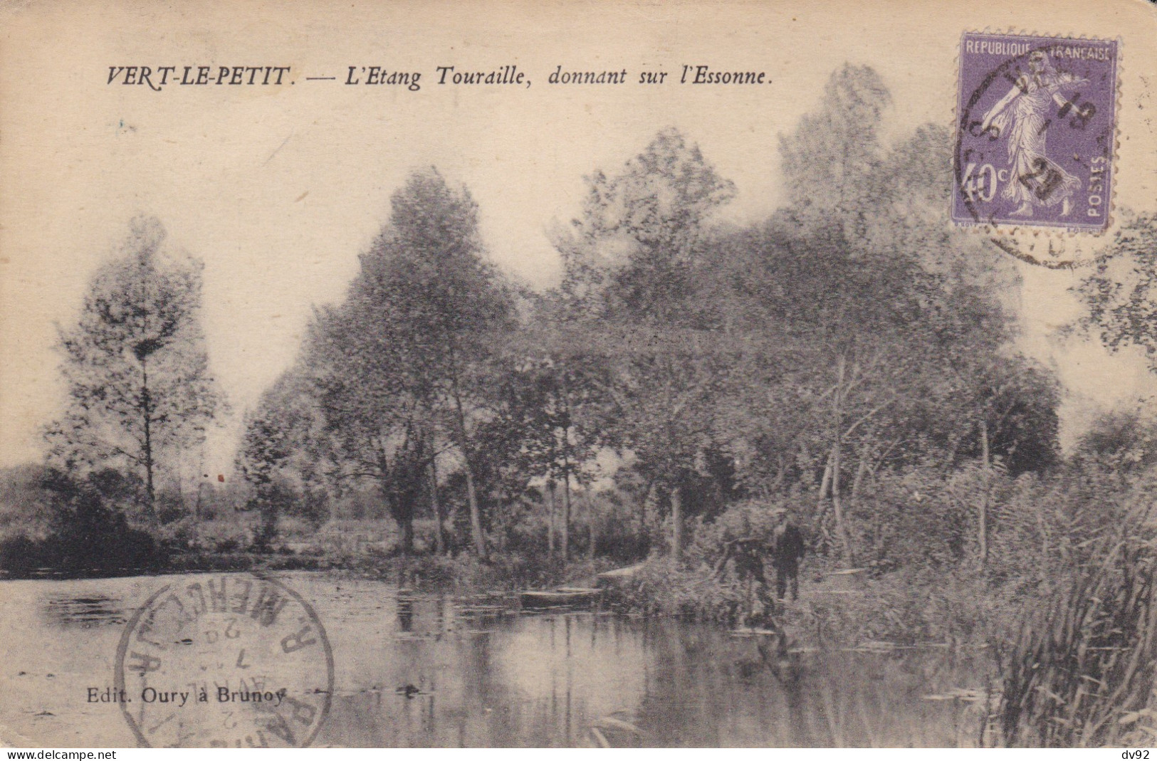 ESSONNE VERT LE PETIT ETANG TOURAILLE PECHEURS - Vert-le-Petit