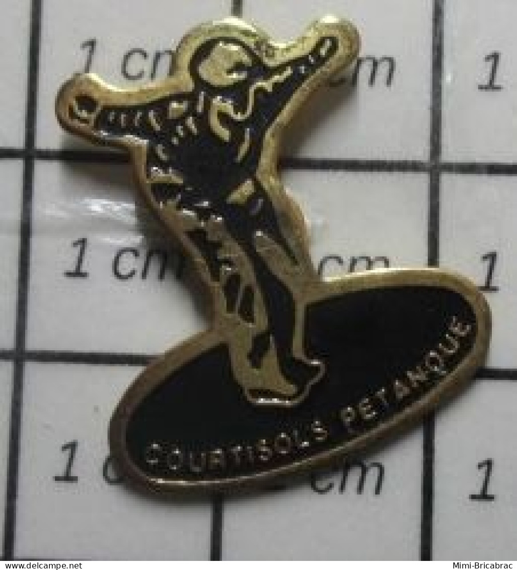 313B Pin's Pins / Beau Et Rare / SPORTS / CLUB PETANQUE COURTISOLS - Petanca