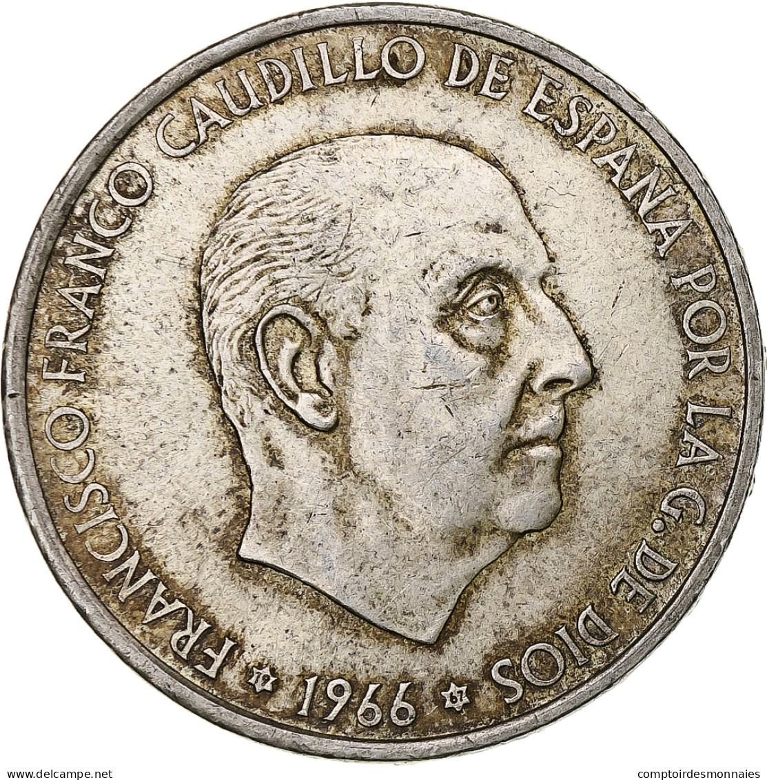 Espagne, Caudillo And Regent, 100 Pesetas, 1966 (67), Argent, SUP, KM:797 - 100 Peseta