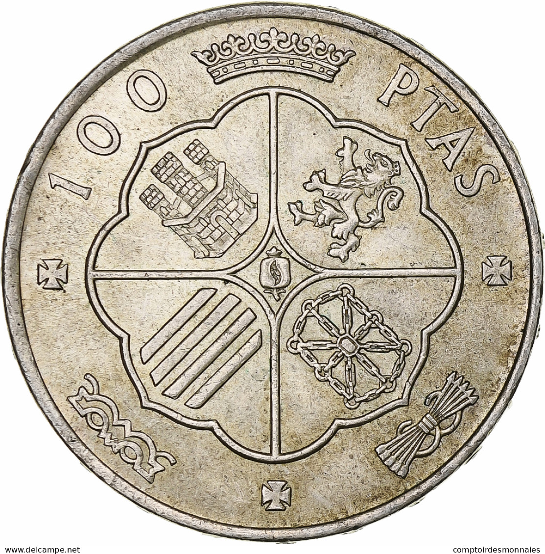 Espagne, Caudillo And Regent, 100 Pesetas, 1966 (67), Argent, SUP, KM:797 - 100 Peseta