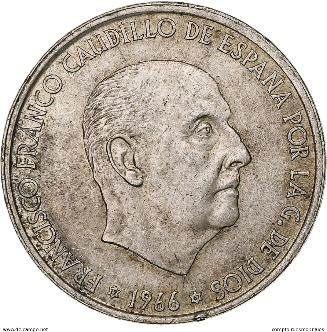 Monnaie, Espagne, Caudillo And Regent, 100 Pesetas, 1966 (67), TTB+, Argent - 100 Pesetas