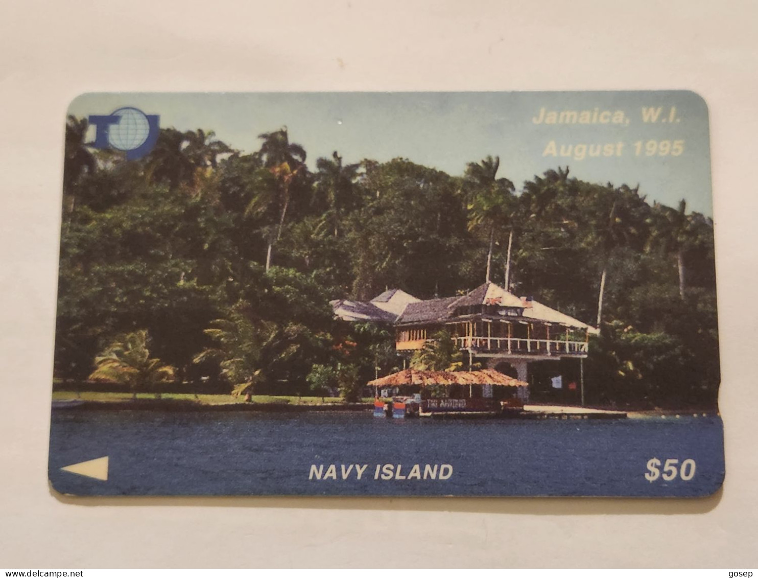 JAMAICA-(75JAMB/(0)-JAM-75B-(0)-Navy Island-(40)-(75JAMB123338)-(J$50)-used Card+1card Prepiad - Jamaica