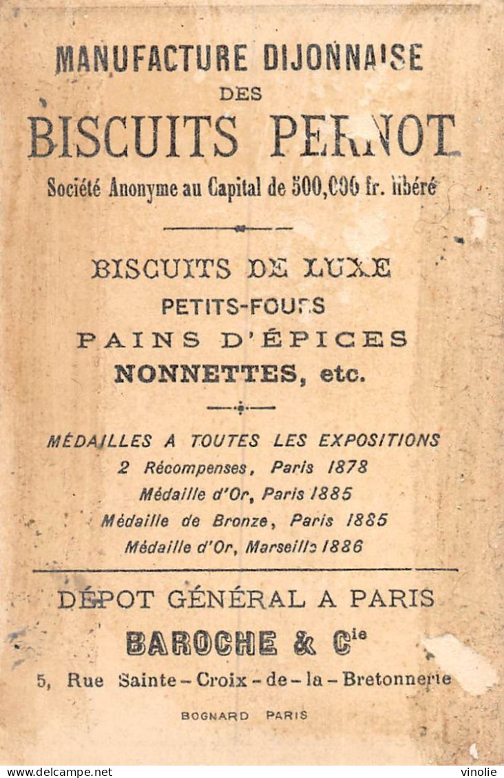 24-1015. CHROMO  OFFERT PAR BISCUITS PERNOT.  REPAS DE NOCE AU MOYEN-AGE - Pernot