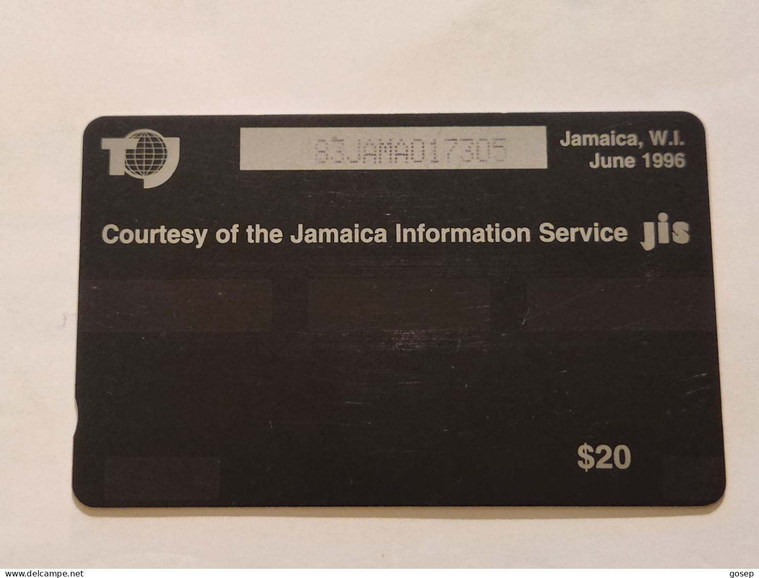 JAMAICA-(83JAMA-(0)-JAM-83A-(0)-Lignum Vitae-(42)-(83JAMA017305)-(J$20)-used Card+1card Prepiad - Giamaica