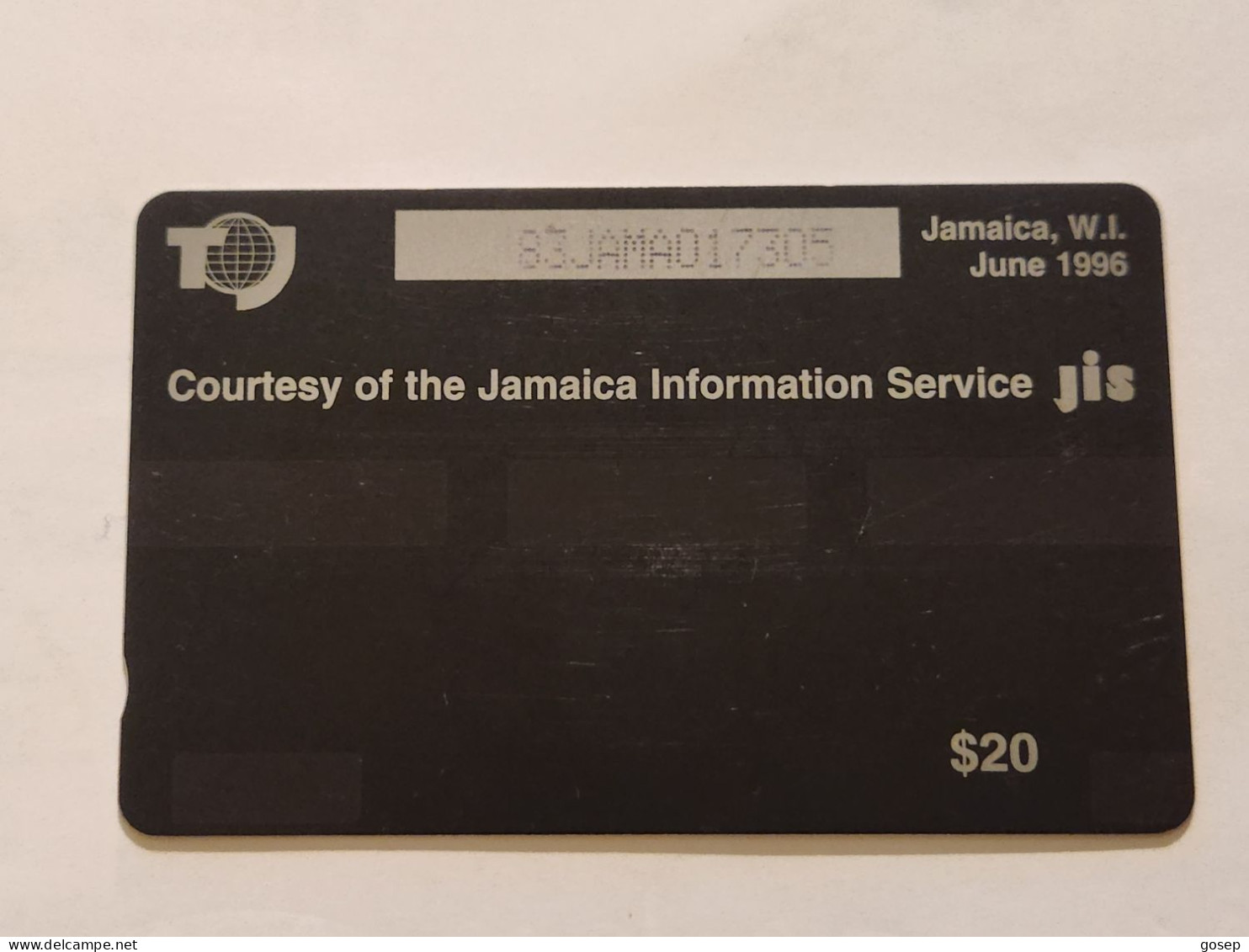 JAMAICA-(83JAMA-(0)-JAM-83A-(0)-Lignum Vitae-(42)-(83JAMA017305)-(J$20)-used Card+1card Prepiad - Jamaïque