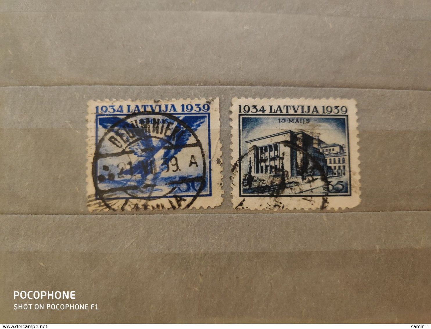 1939	Latvia	Architecture Birds (F80) - Lettonie