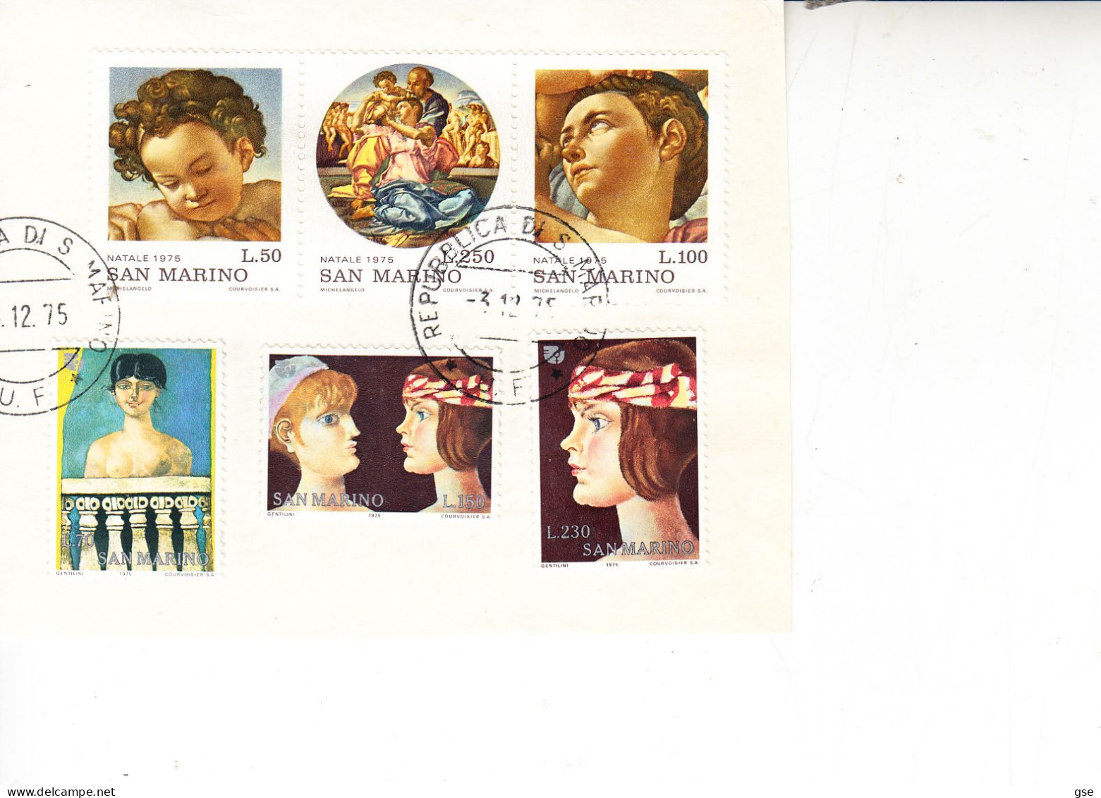 SAN MARINO  1975 - Sassone  947/9 -950/1 - Pittura - Used Stamps