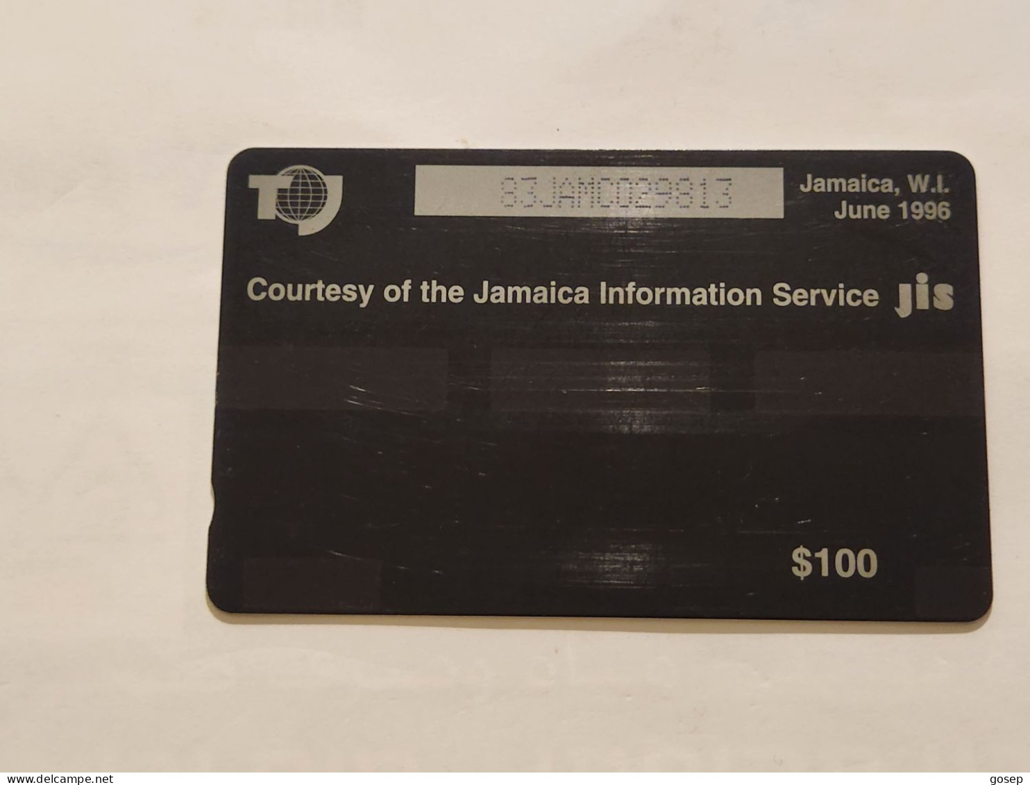 JAMAICA-(83JAMC-(0)-JAM-83C(0)-The Blue Mahoe-(44)-(83JAMC029813)-(J$100)-used Card+1card Prepiad - Giamaica