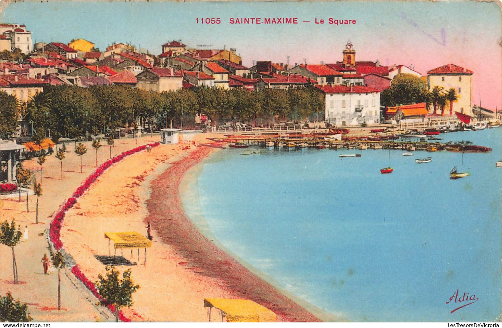 FRANCE - Sainte Maxime - Le Square - Bateau - Océan - Carte Postale Ancienne - Sainte-Maxime