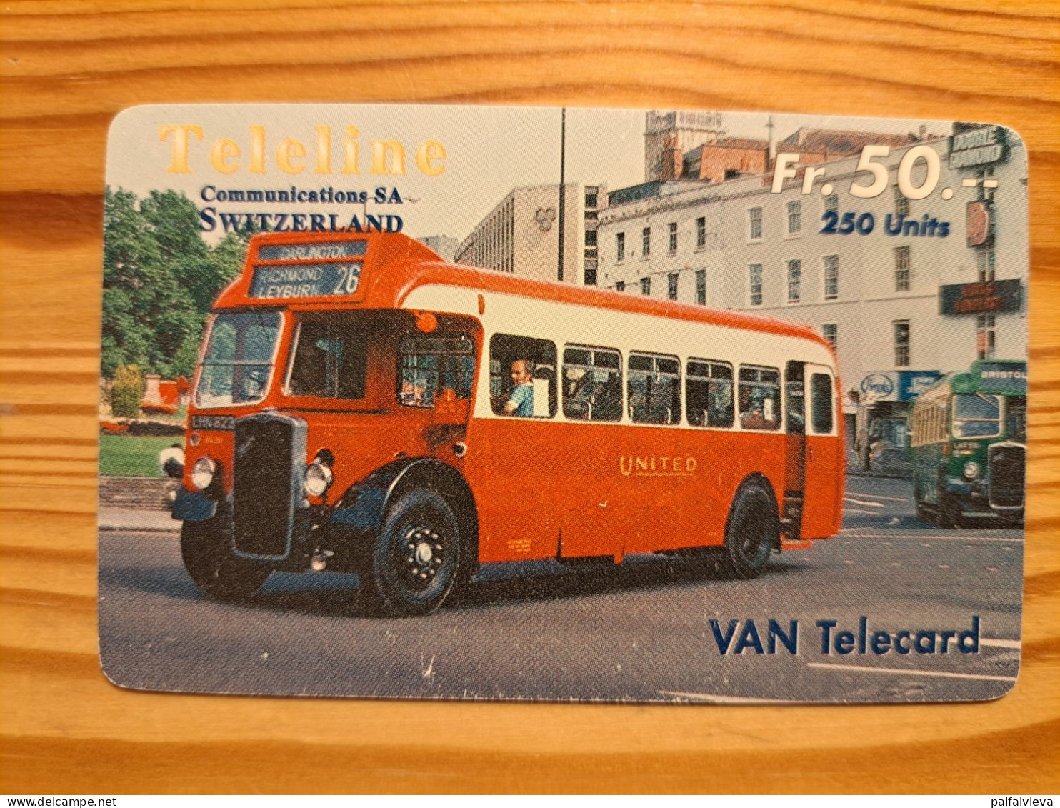 Prepaid Phonecard Switzerland, Teleline - Bus - Switzerland