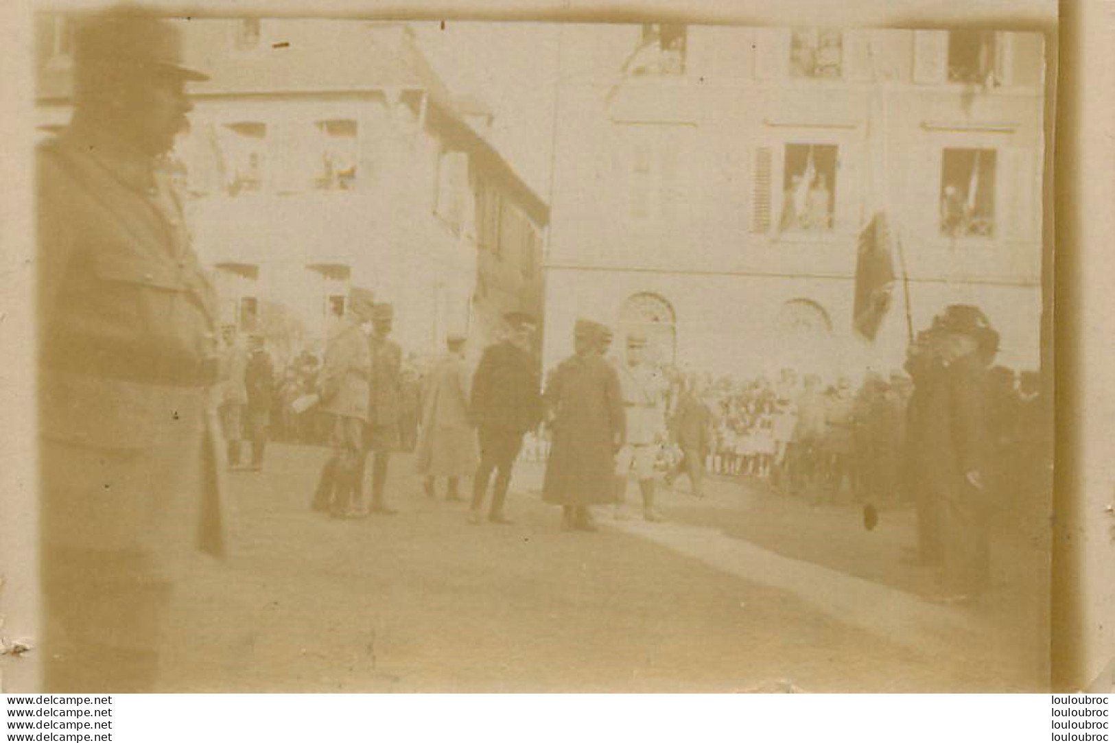 DANNEMARIE VISITE DU ROI D'ITALIE ET POINCARE 1917 PHOTO ORIGINALE 9 X 6 CM Ref1 - Dannemarie