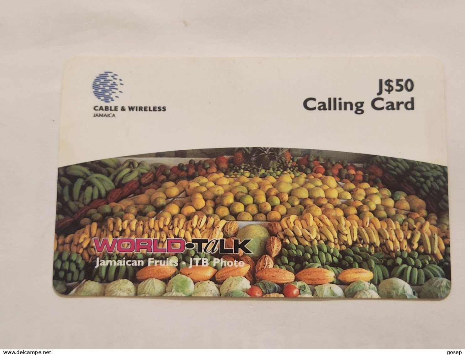 JAMAICA-(JM-C&W-WTK-0077B-JAM-P85)-Jamaican Fruits-(Plastic)-(52)-(0466-2840-7638)-(J$50)-prepiad Card+1card Prepiad - Jamaica