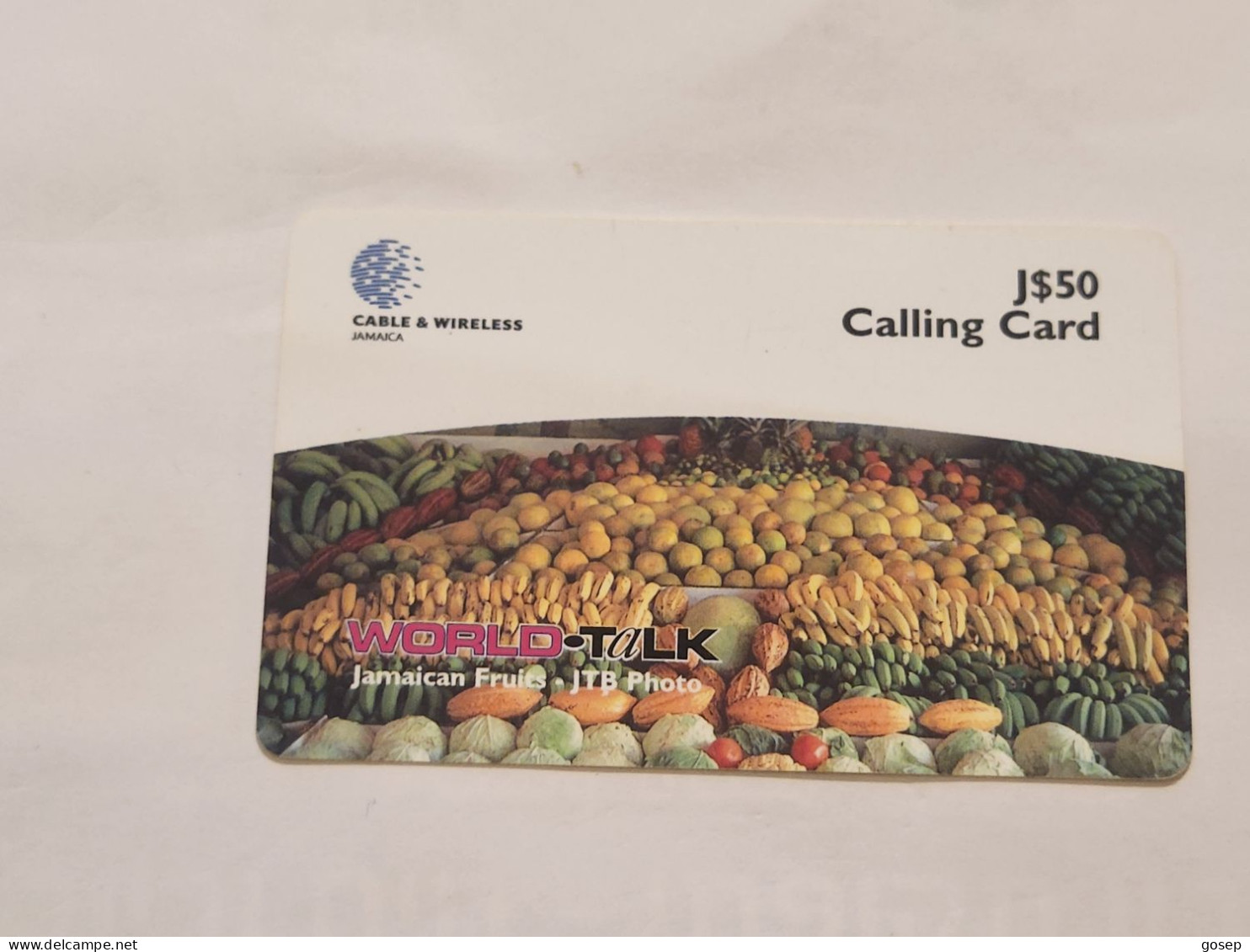 JAMAICA-(JM-C&W-WTK-0077B-JAM-P85)-Jamaican Fruits-(Plastic)-(53)-(3038-4056-8376)-(J$50)-prepiad Card+1card Prepiad - Jamaïque